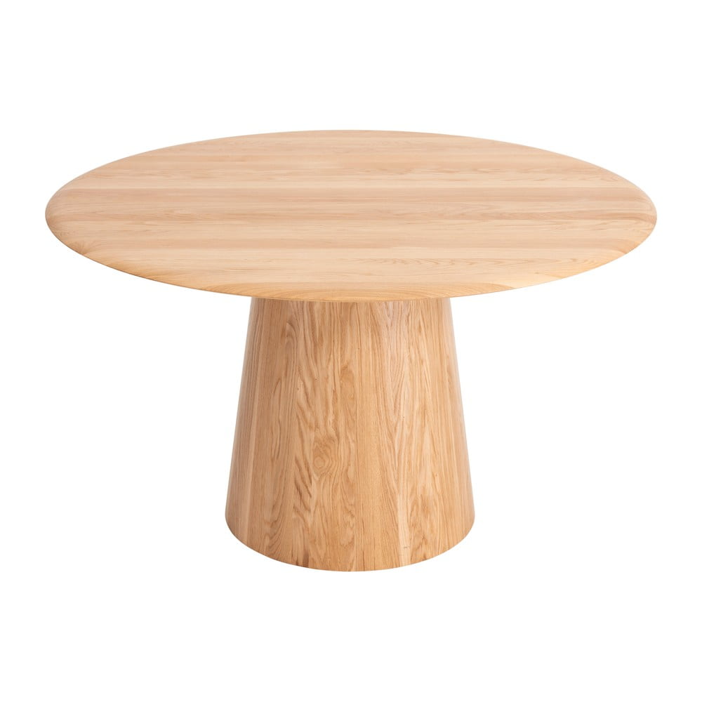 Naturalny okrągły stół z litego drewna dębowego ø 126 cm Mushroom – Gazzda