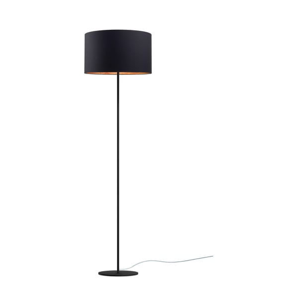 Czarno-miedziana lampa stojąca Sotto Luce Mika, ⌀ 40 cm