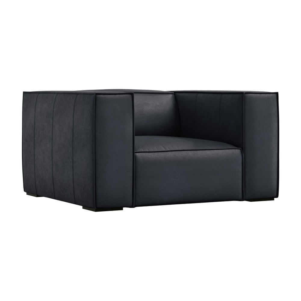 Ciemnoniebieski skórzany fotel Madame – Windsor & Co Sofas