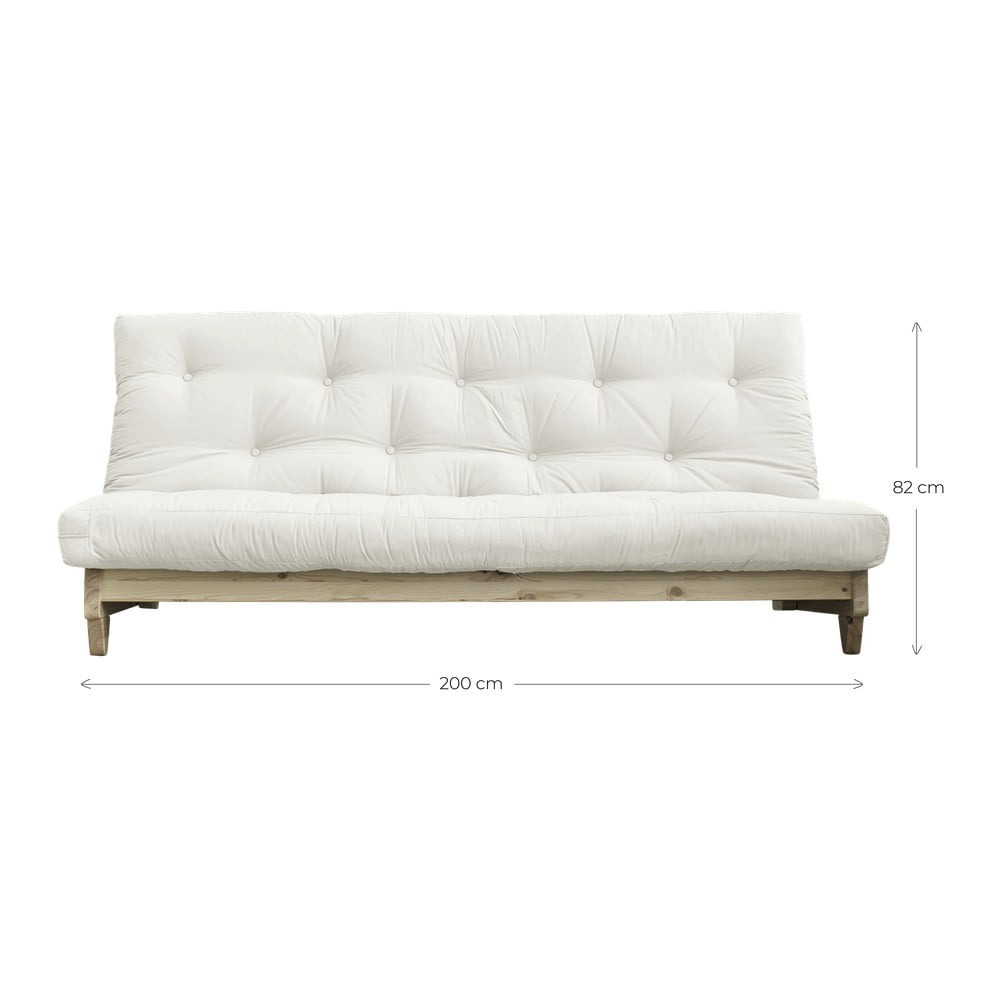 Sofa rozkładana z niebieskozielonym pokryciem Karup Design Fresh Natural/Petrol Blue