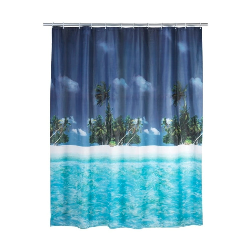 Фото - Душова шторка Wenko Niebieska zasłona prysznicowa  Dreamy Beach, 180x200 cm niebieski 