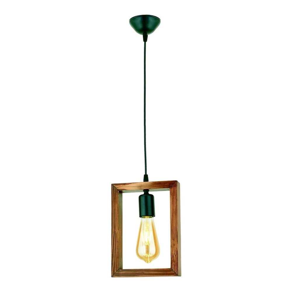 Lampa wisząca z drewna grabu Geometrik Square