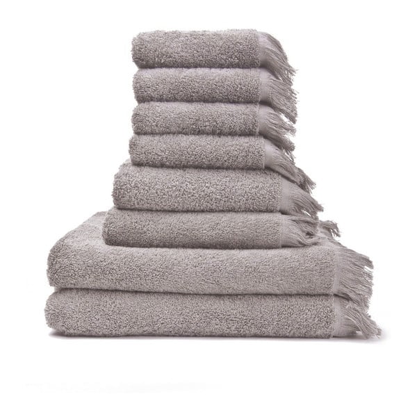 Zestaw 8 brązowych ręczników ze 100% bawełny Bonami Selection