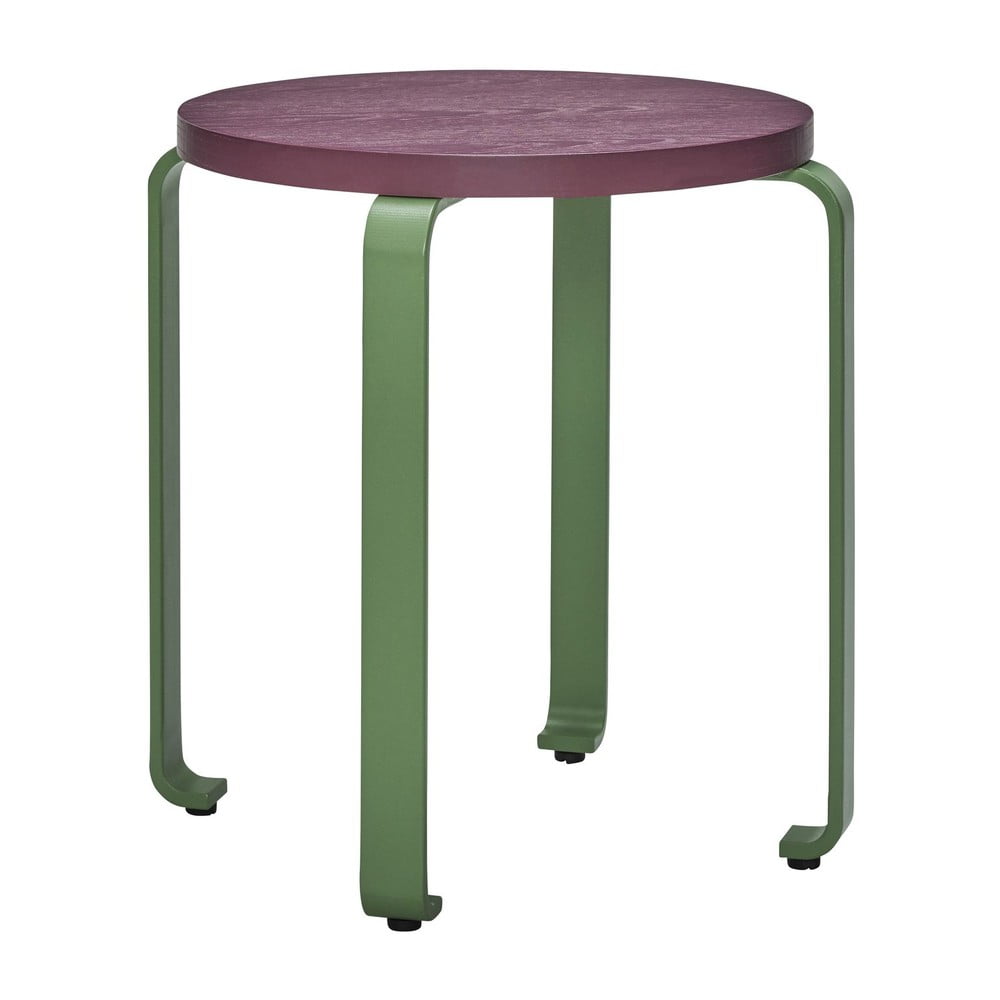 Zdjęcia - Krzesło Smile Zielony i fioletowy stołek z drewna jesionowego  - Hübsch zielony,fio 