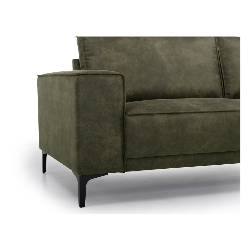 Zielona sofa z imitacji skóry 224 cm Copenhagen – Scandic