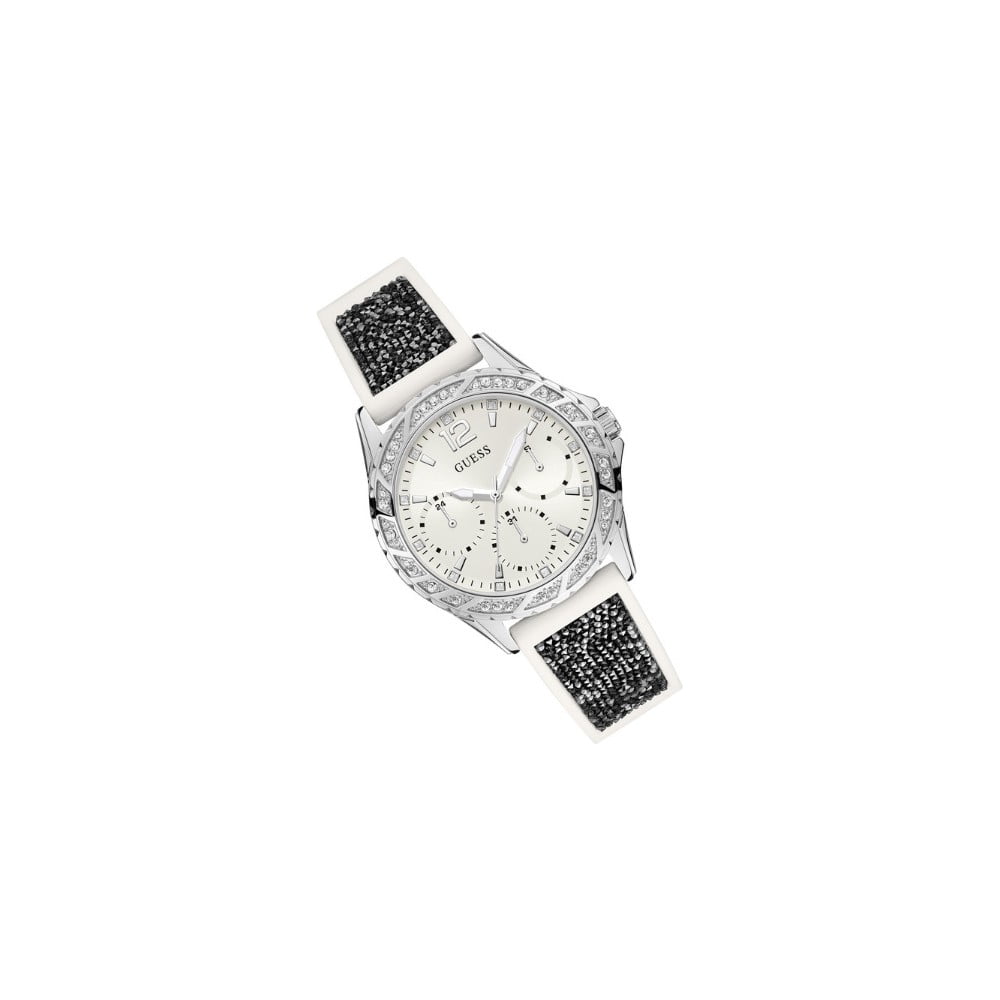 Zegarek damski z czarnym silikonowym paskiem Guess W1096L1