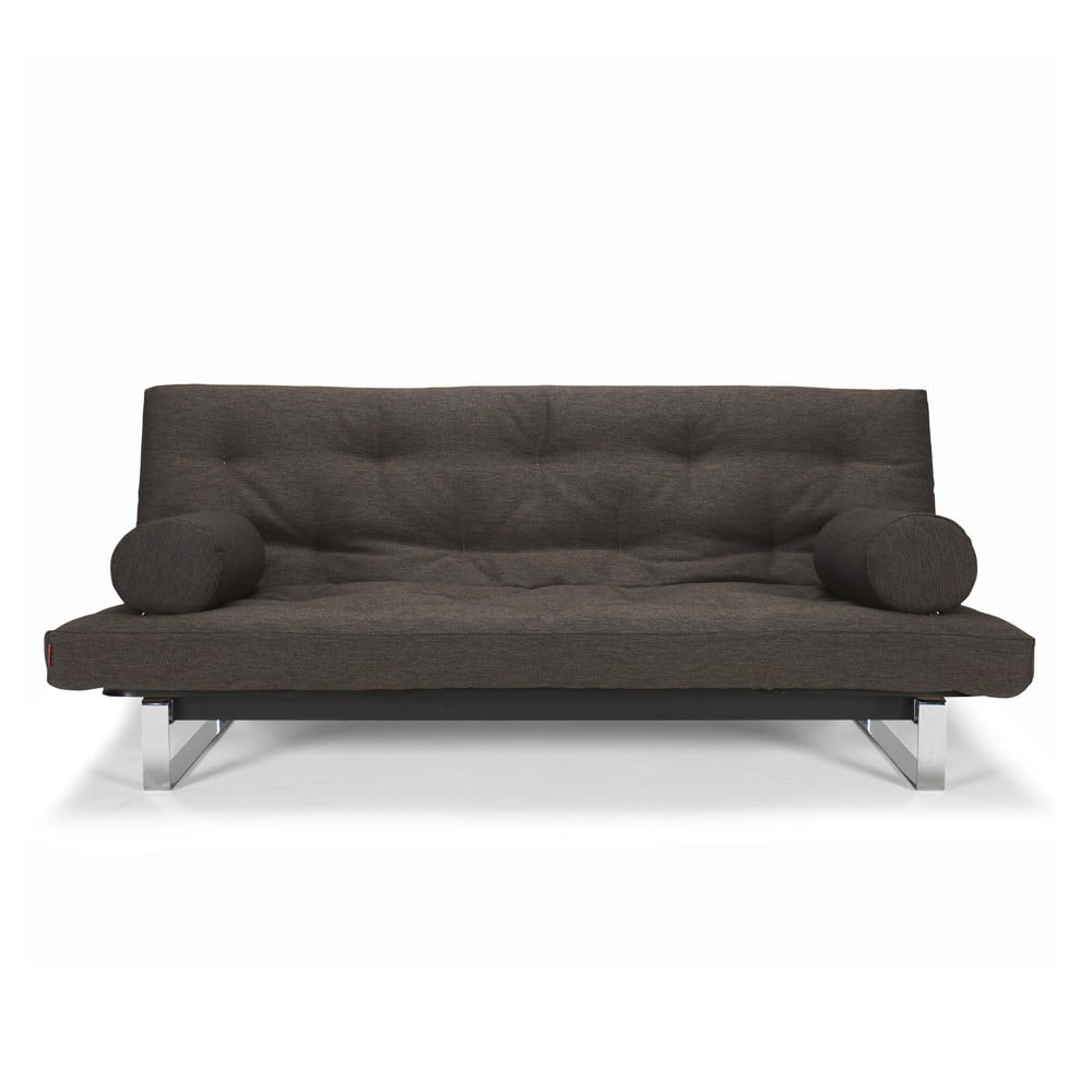 Ciemnobrązowa sofa rozkładana Innovation Minimum