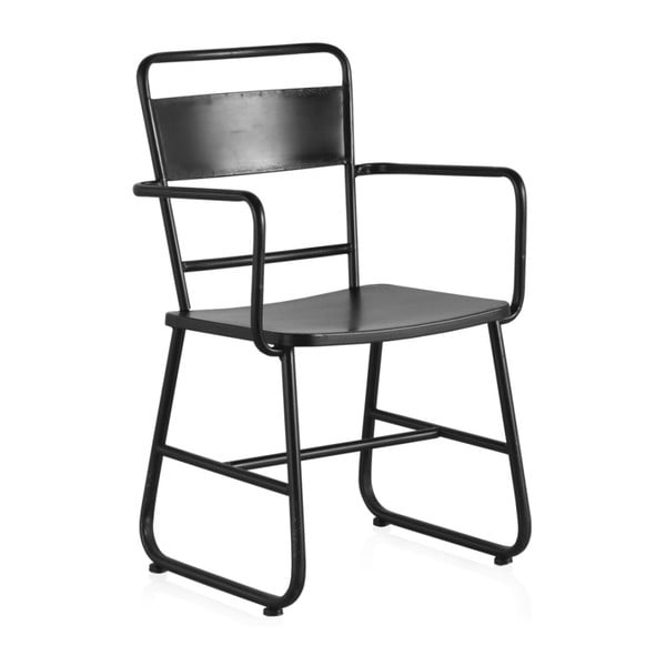 Czarne metalowe krzesło biurowe Geese Gerome