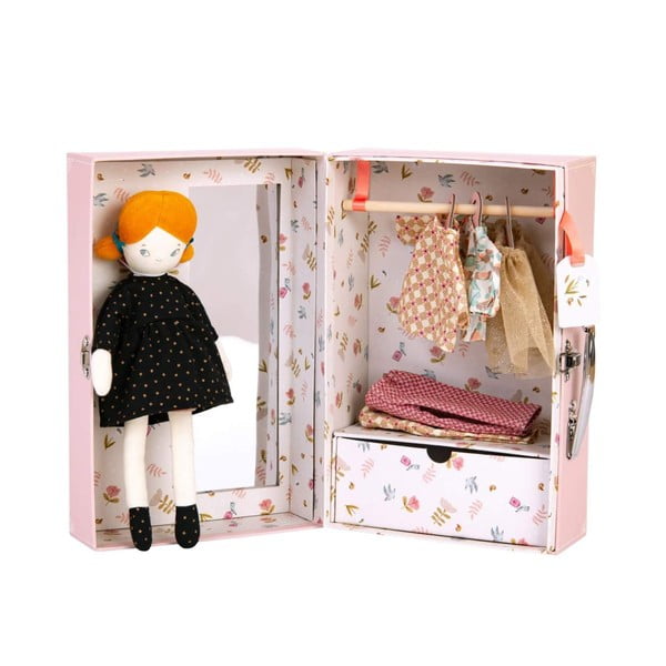 Walizka z lalką i garderobą Moulin Roty Mała Paryżanka