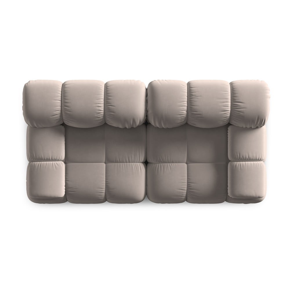 Beżowa aksamitna sofa 188 cm Bellis – Micadoni Home