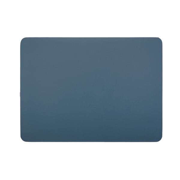 Ciemnoniebieska mata stołowa z imitacji skóry ZicZac Togo, 33x45 cm