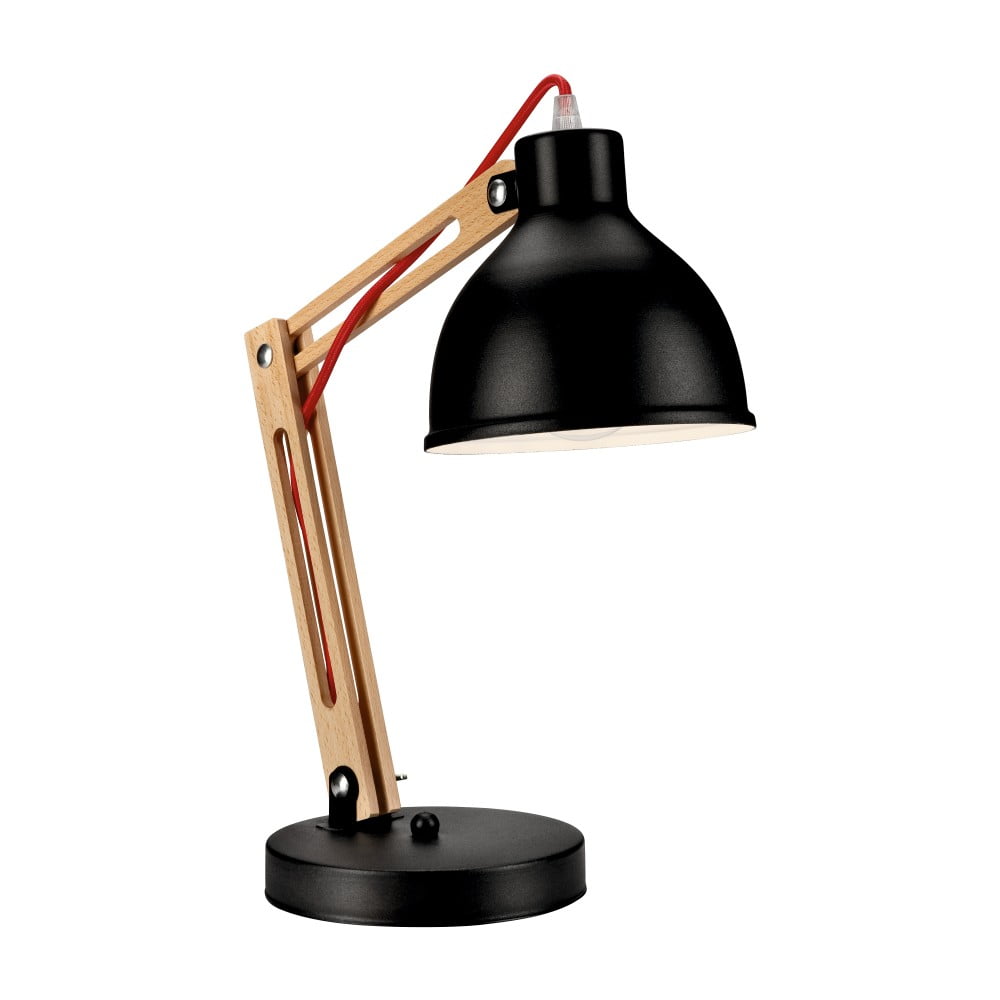 Czarna lampa stołowa LAMKUR Marcello