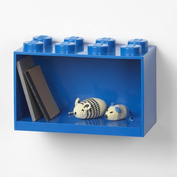 Dziecięca niebieska półka ścienna LEGO® Brick 8