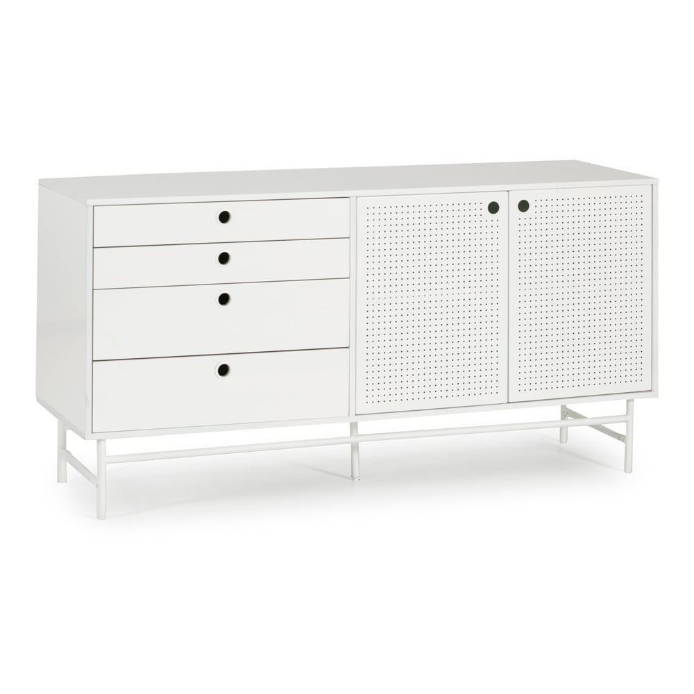 Biała komoda Teulat Punto, szer. 150 cm