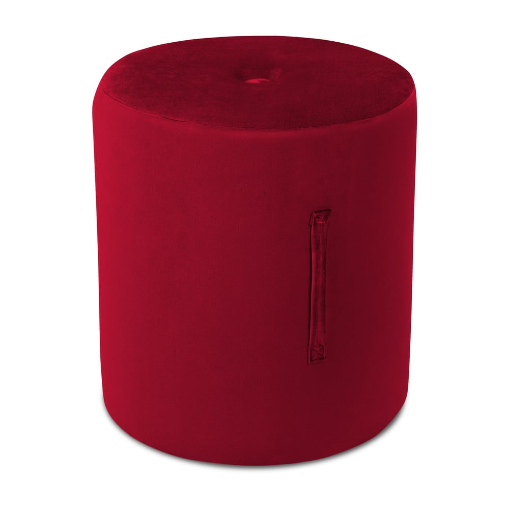 Czerwony puf Mazzini Sofas Fiore, ⌀ 40 cm