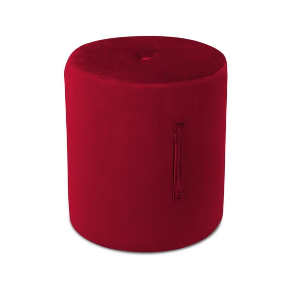 Czerwony puf Mazzini Sofas Fiore, ⌀ 40 cm