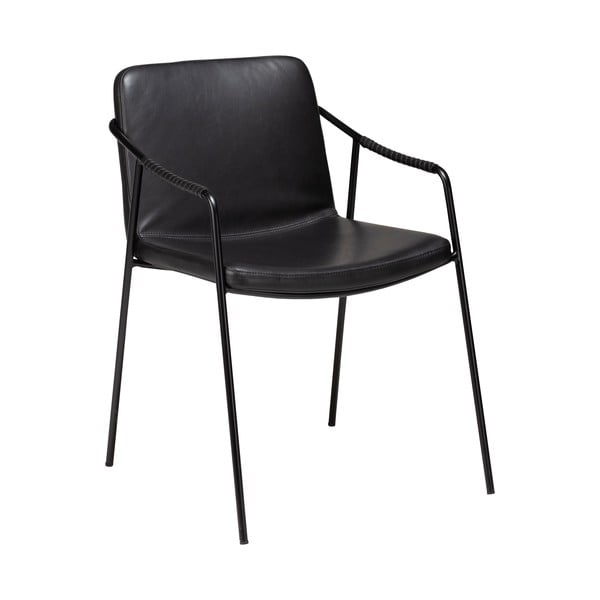 Czarne krzesło do jadalni z imitacji skóry DAN-FORM Denmark Boto