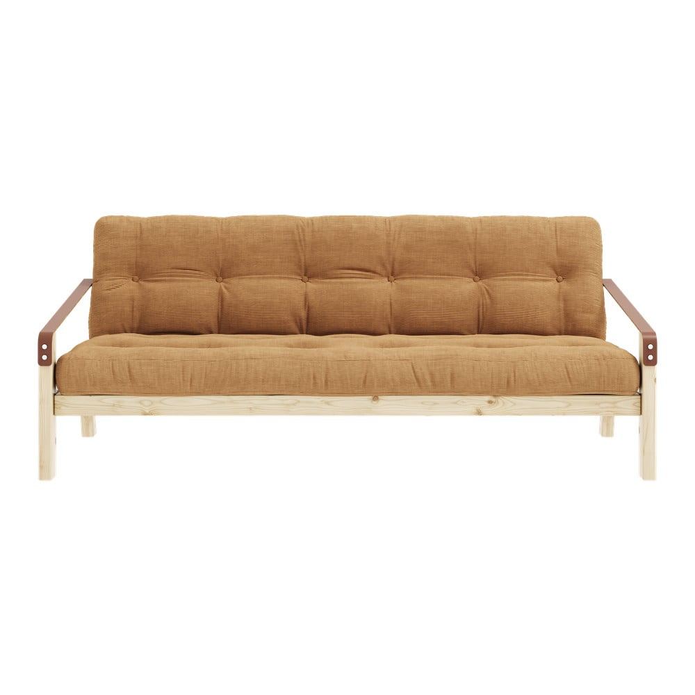 Фото - Диван Musztardowa sztruksowa sofa rozkładana 204 cm Poetry – Karup Design brązow