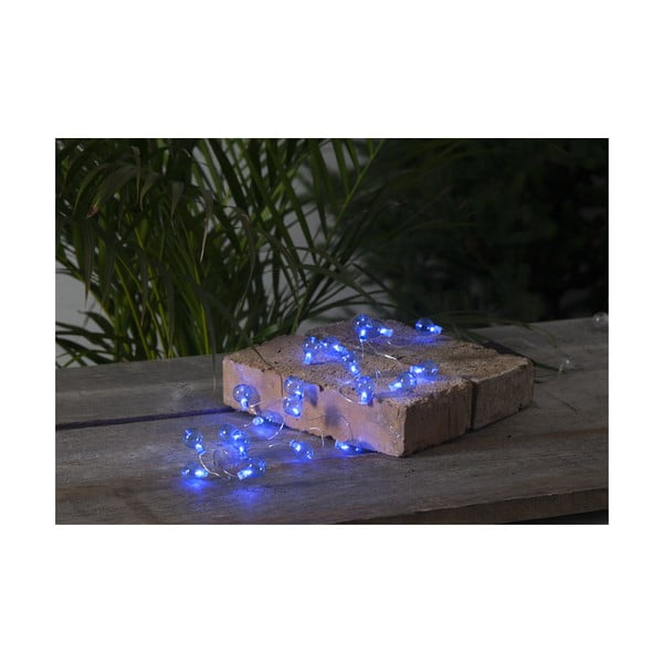 Niebieska ogrodowa girlanda świetlna LED z motywem żarówek Star Trading Bulb, dł. 1,6 m