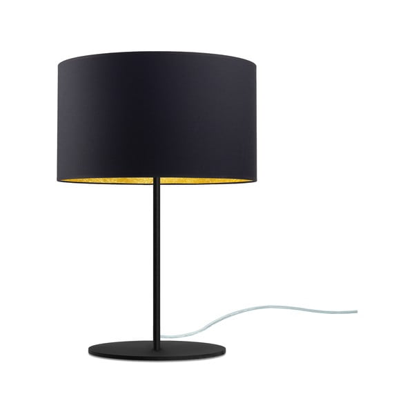 Czarna lampa stołowa z wnętrzem w kolorze złota Sotto Luce MIKA M 1T