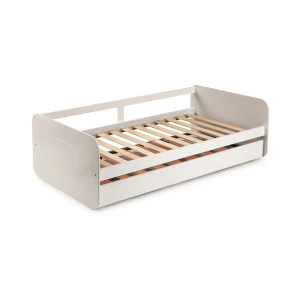 Białe łóżko z wysuwanym łóżkiem Marckeric Redona, 90x190 cm