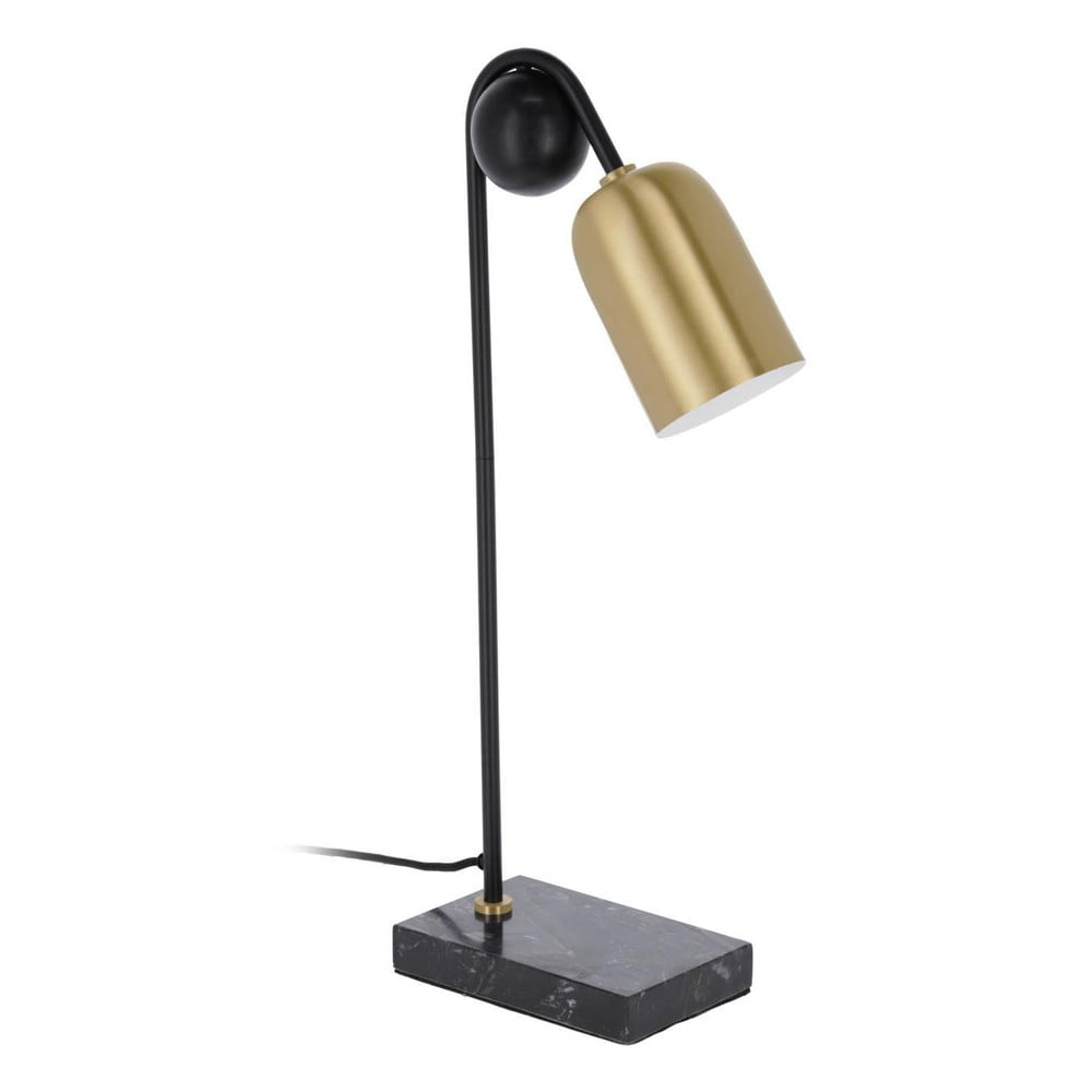 Czarna/w kolorze złota lampa stołowa (wysokość 60 cm) Natsumi – Kave Home