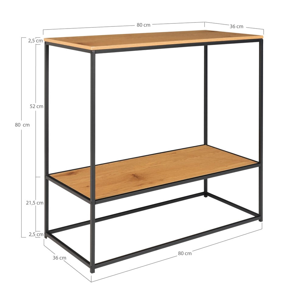 Konsola z blatem w dekorze dębu 80x36 cm Vita – House Nordic