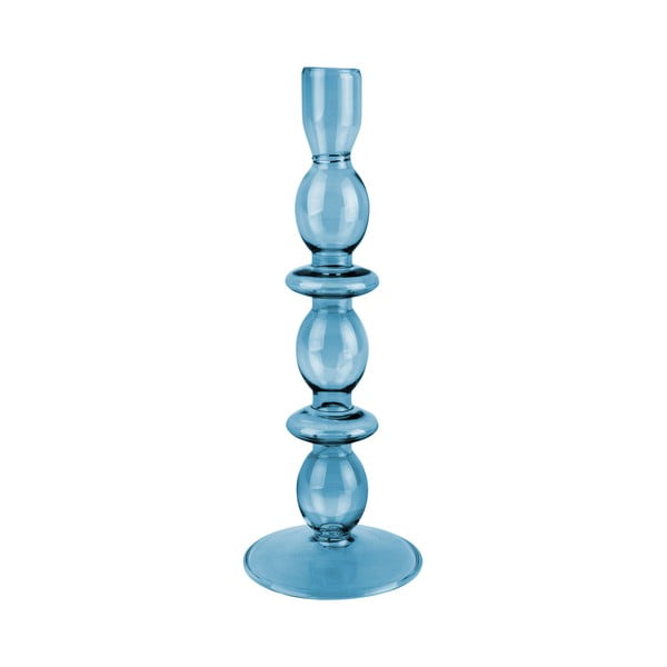 Niebieski szklany świecznik PT LIVING Glass Art