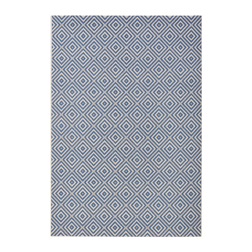 Niebieski dywan odpowiedni na zewnątrz NORTHRUGS Karo, 160x230 cm