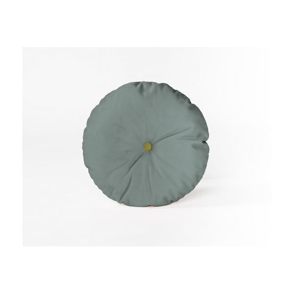 Okrągła poduszka dekoracyjna z aksamitnym obiciem Velvet Atelier Turquoise, ⌀ 35 cm
