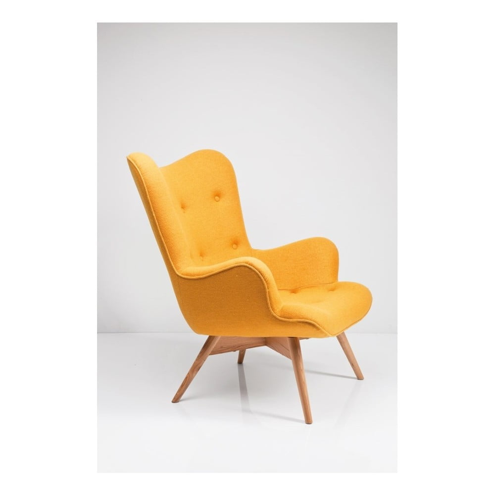 Żółty fotel Kare Design New Design
