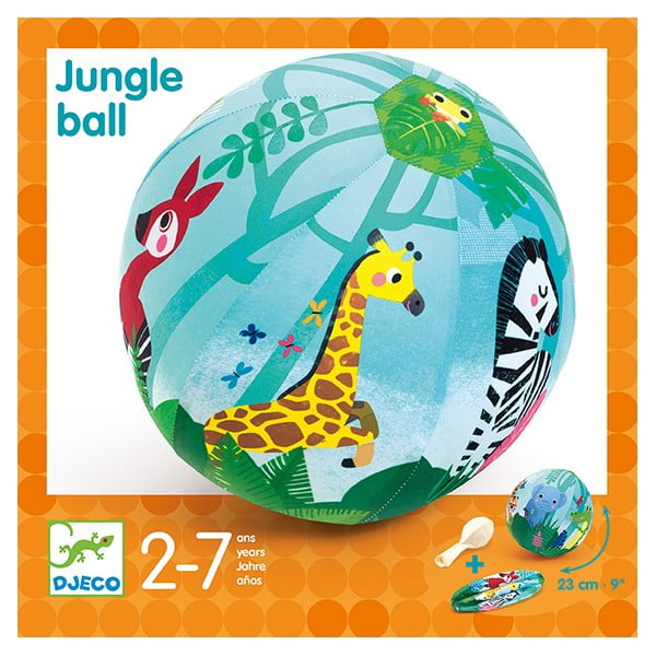 Dziecięcy zestaw 4 dmuchanych baloników i materiałowego pokrowca Djeco Jungle