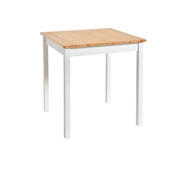 Stół z drewna sosnowego z białą konstrukcją Bonami Essentials Sydney, 70x70 cm