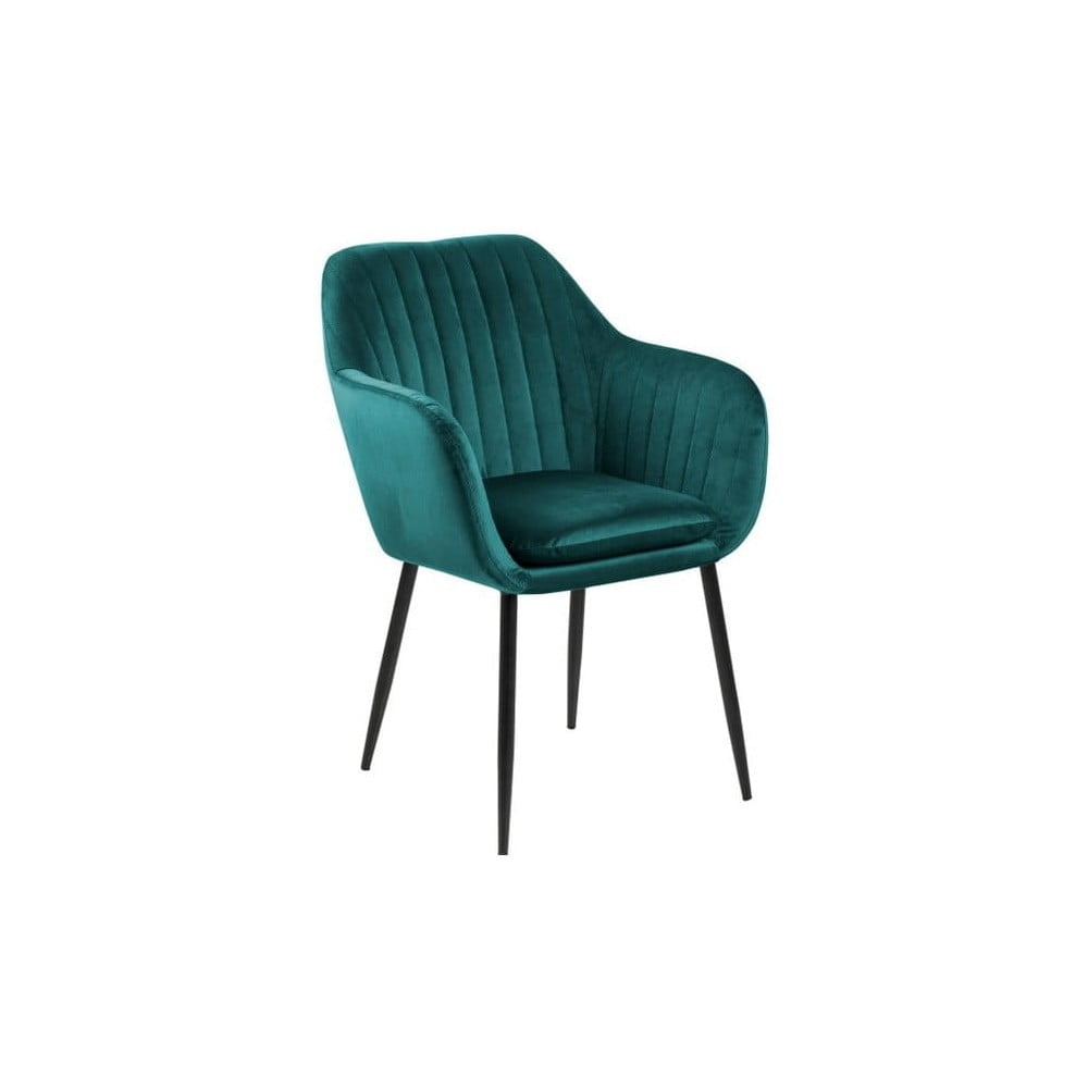 Zielone krzesło z metalowymi nogami Bonami Essentials Emilia