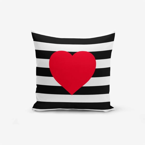 Poszewka na poduszkę Minimalist Cushion Covers Navy Heart, 45x45 cm