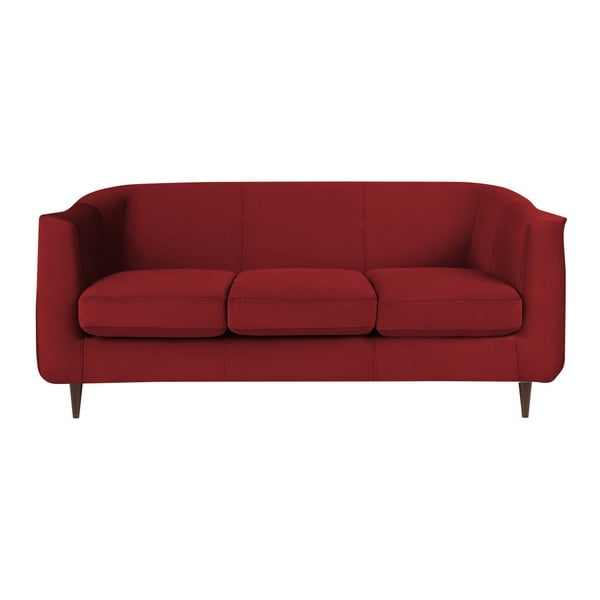 Czerwona aksamitna sofa Kooko Home Glam, 175 cm