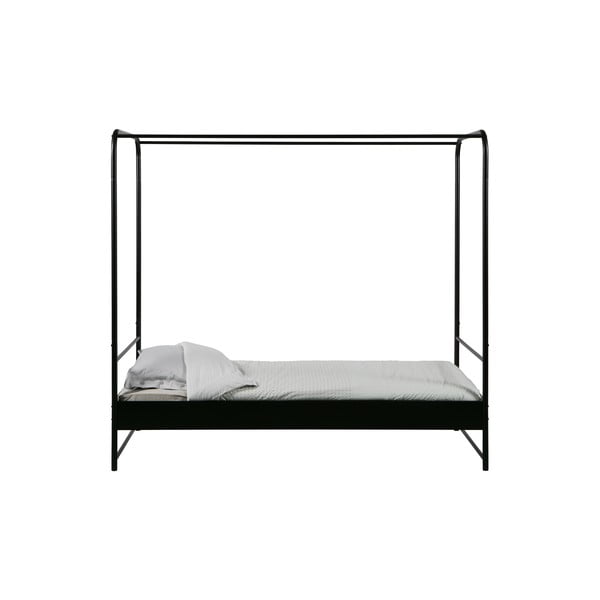 Czarne łóżko jednoosobowe vtwonen Bunk, 90x200 cm