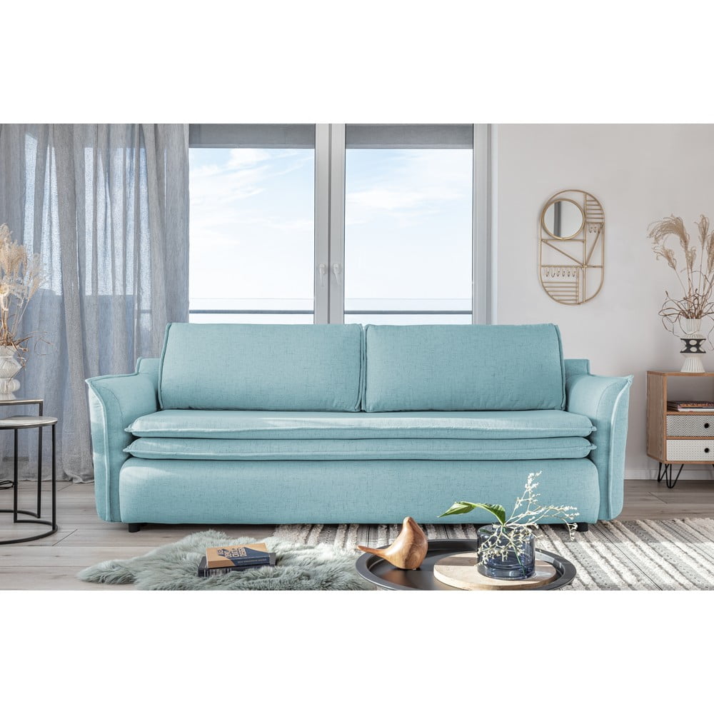 Jasnoniebieska rozkładana sofa Miuform Charming Charlie