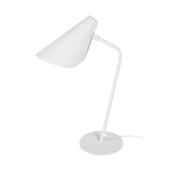 Biała lampa stołowa SULION Lisboa, wys. 45 cm