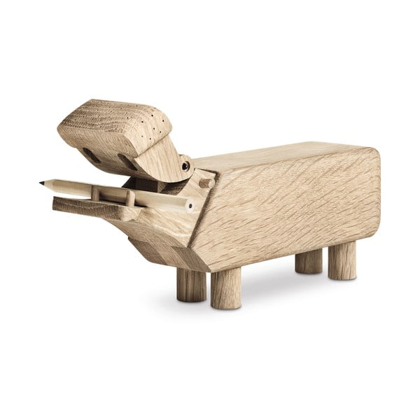 Figurka z litego drewna dębowego Kay Bojesen Denmark Hippo