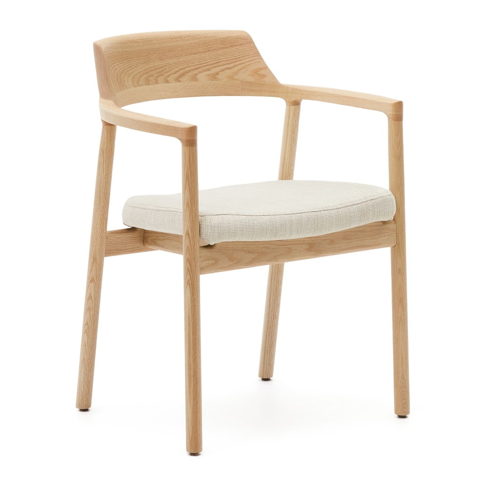 Beżowe/naturalne krzesło z litego drewna dębowego Alocs – Kave Home