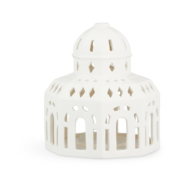 Biały ceramiczny świąteczny świecznik Kähler Design Lighthouse, ø 12 cm
