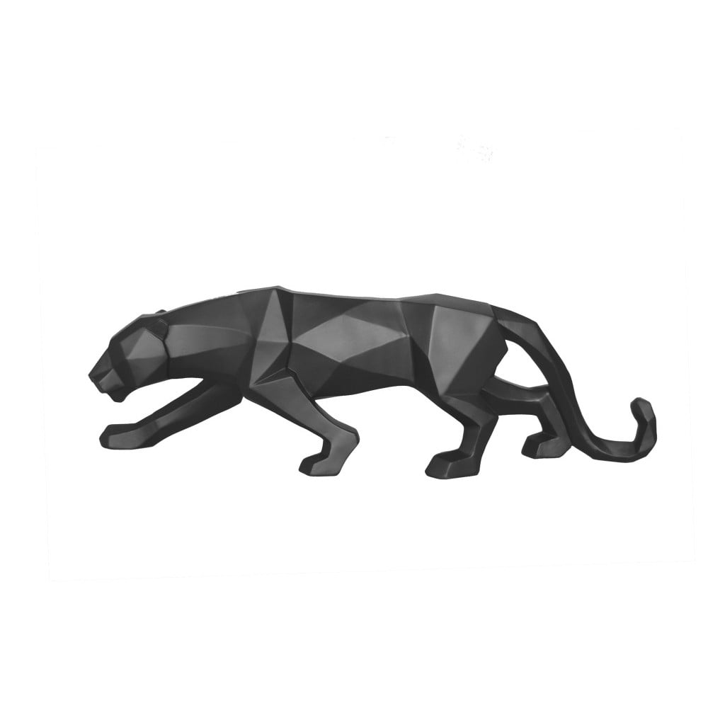 Matowa czarna figurka w kształcie pantery PT LIVING Origami Panther