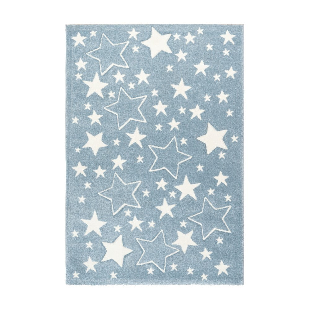 Niebieski dywan dziecięcy Kayoom Gwiazdki, 120x170 cm