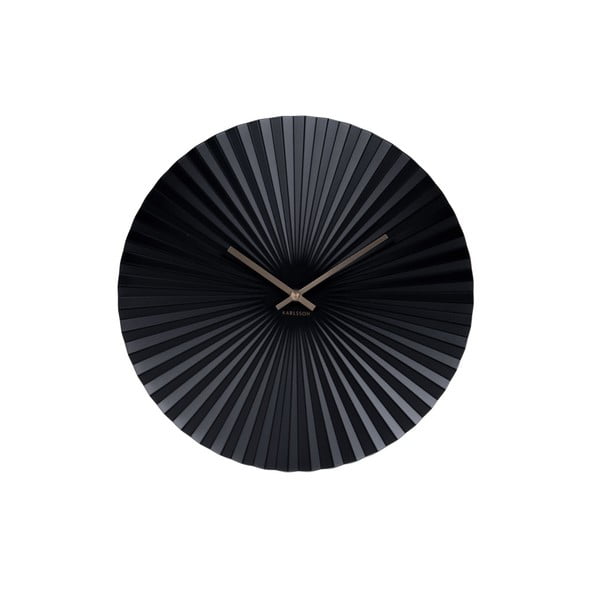 Czarny zegar Karlsson Sensu, ⌀ 40 cm