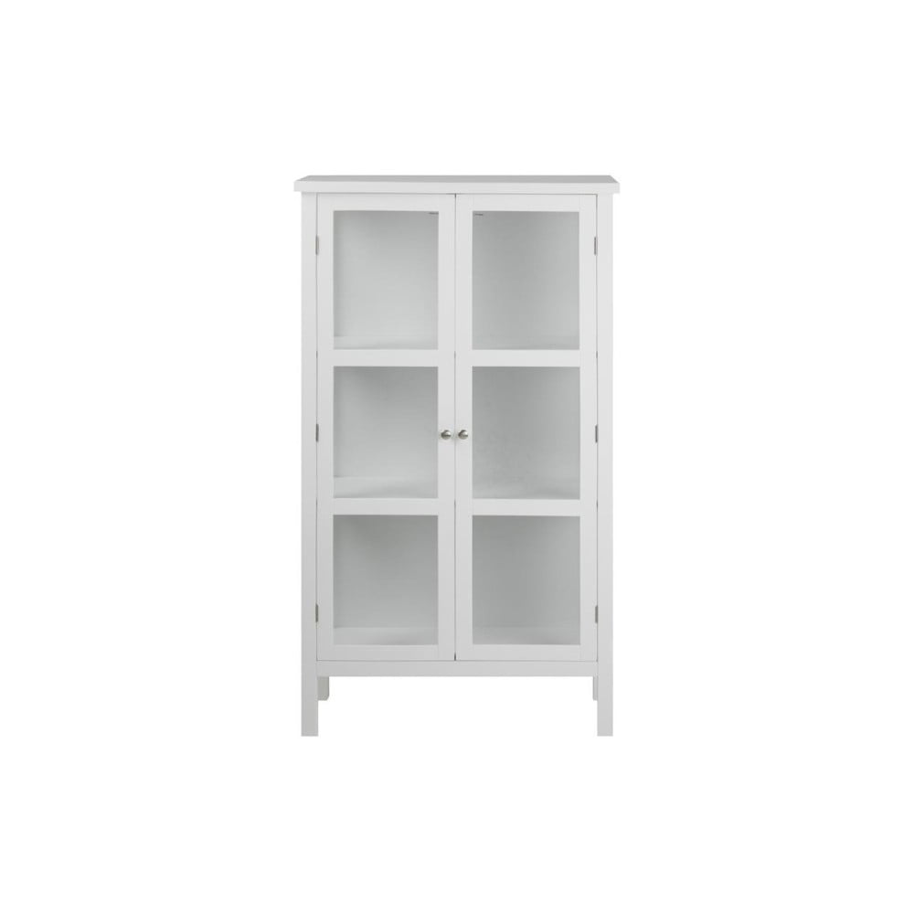 Biała witryna dwudrzwiowa Actona Eton, wys. 136 cm