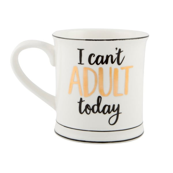 Porcelanowy kubek Sass & Belle I Cant Adult Today, 400 ml