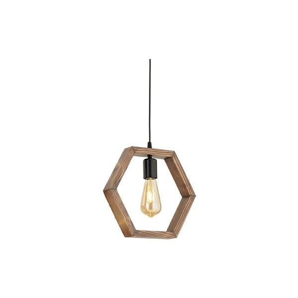 Lampa wisząca z drewna grabu Geometrik Sparky