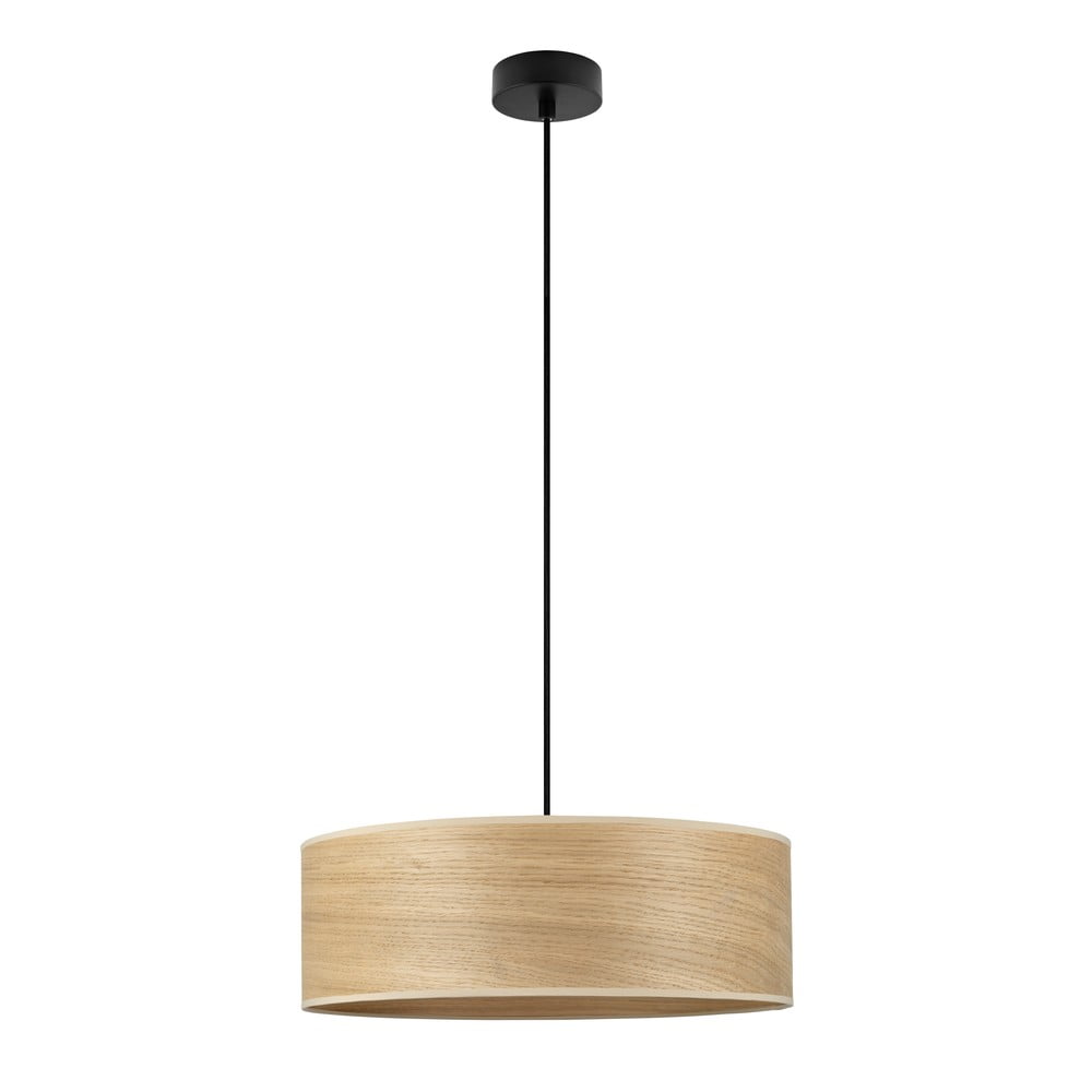 Lampa wisząca z kloszem z drewna dębowego Sotto Luce TSURI XL