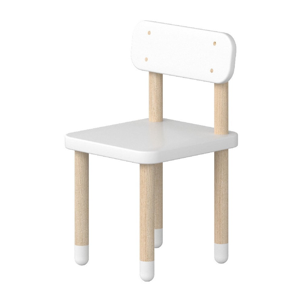 Białe krzesełko dziecięce Flexa Dots